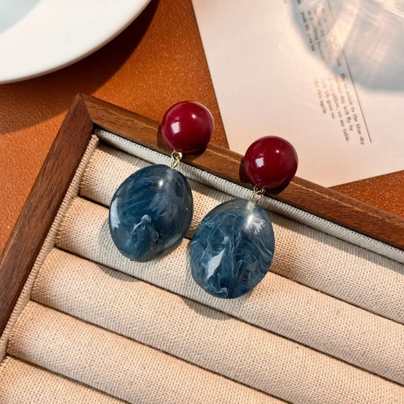 Stone Drop Earrings
