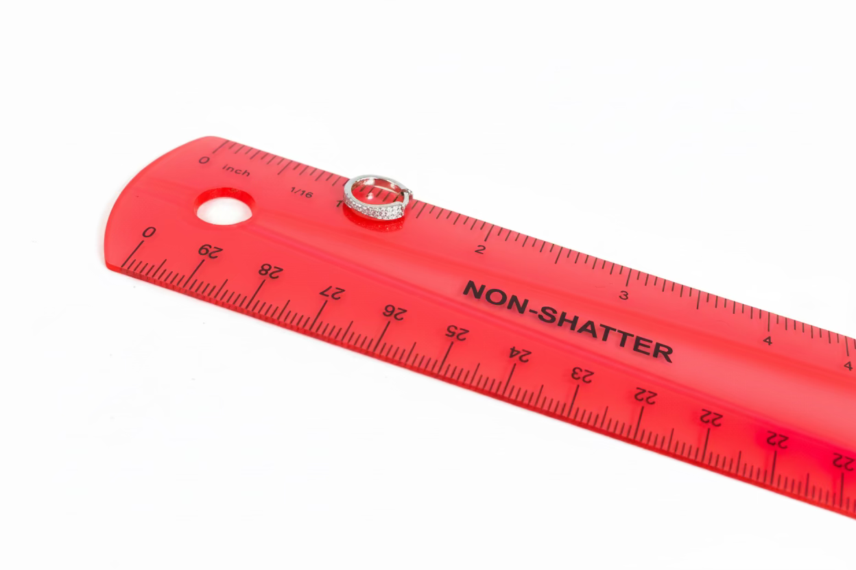 Double Row Diamond Hoop Earring