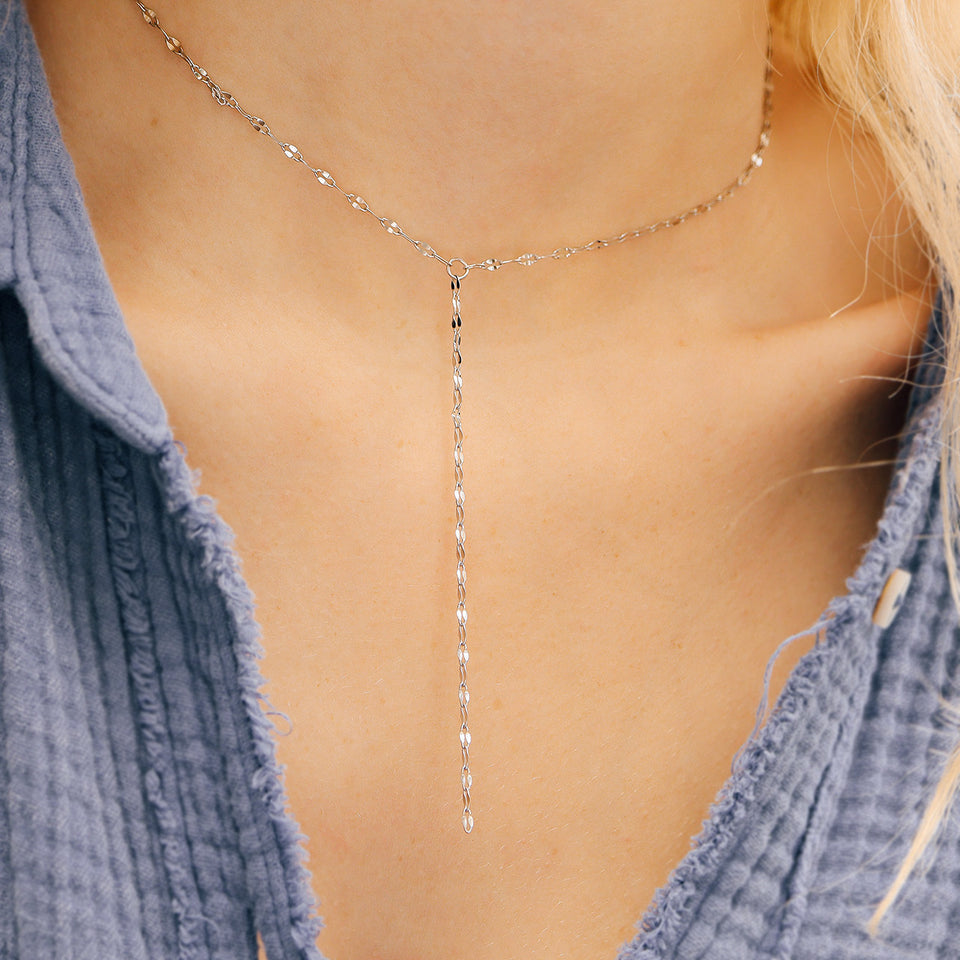 Lariat Necklace Lip Chain