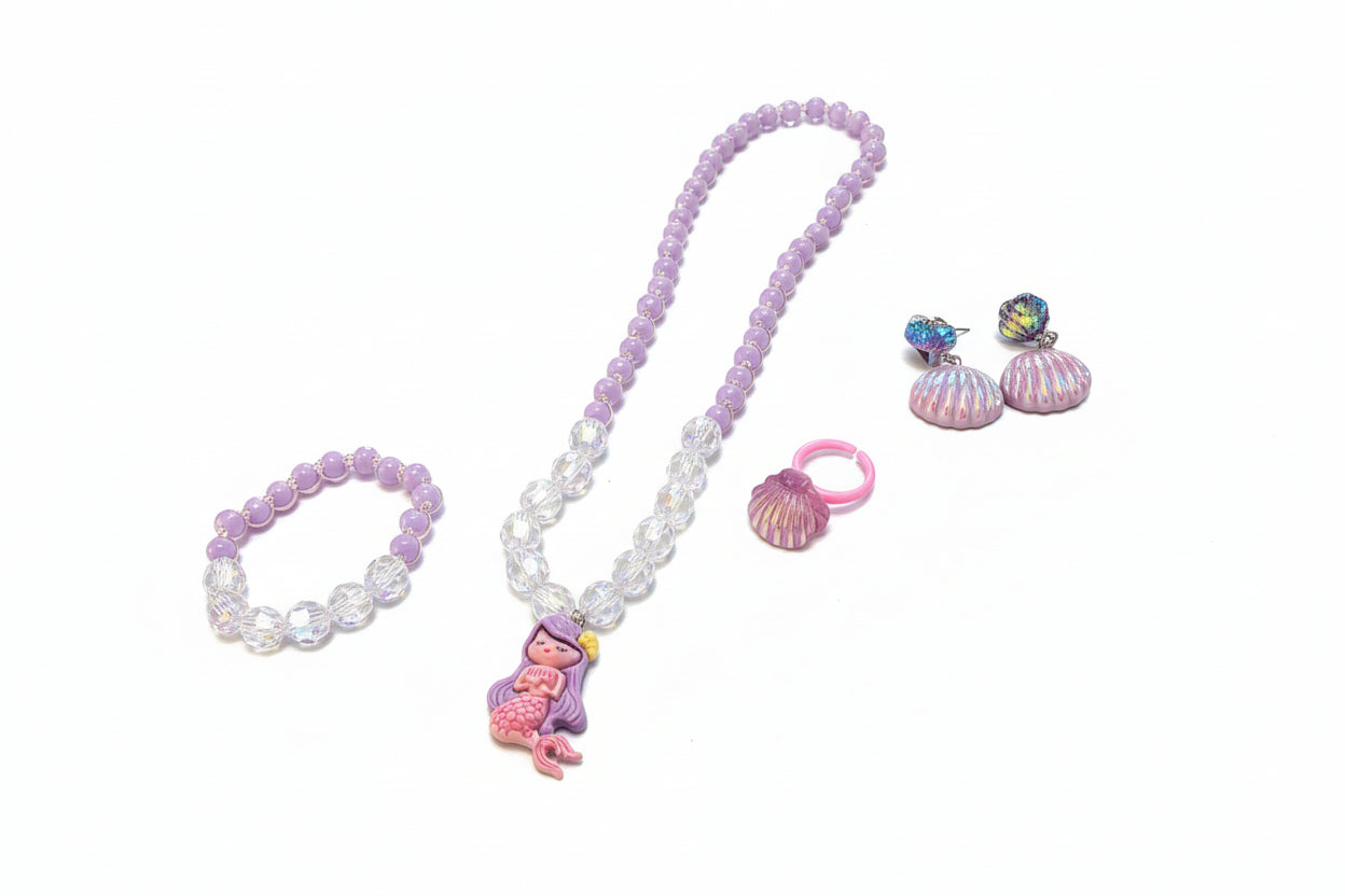 Purple Mermaid Jewelry Set