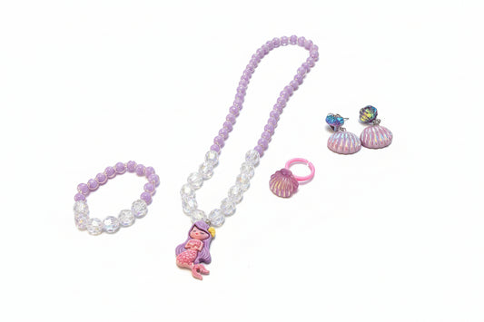 Purple Mermaid Jewelry Set