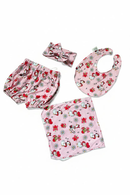 Strawberry Goose Bloomer & Headband Set
