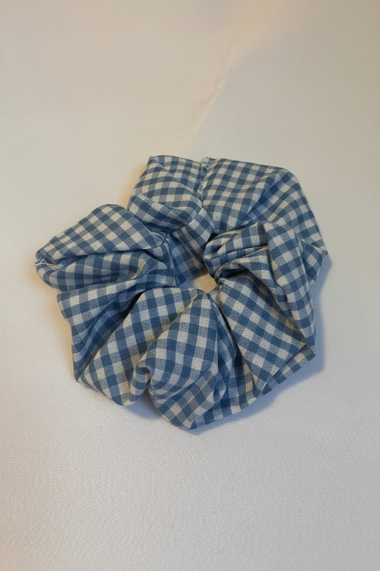 Blue Squares Scrunchies