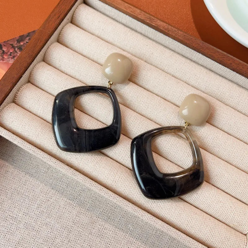 Gloss Square Earrings