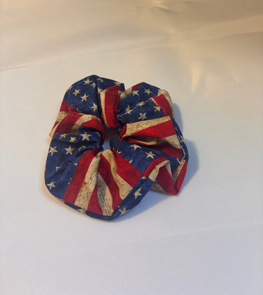 US Flag Scrunchie