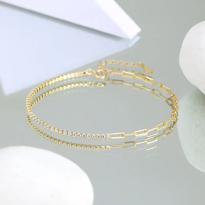 Dainty Paperclip Bracelet