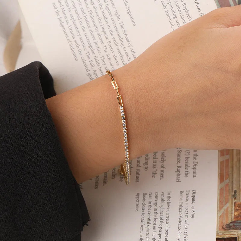 Dainty Paperclip Bracelet
