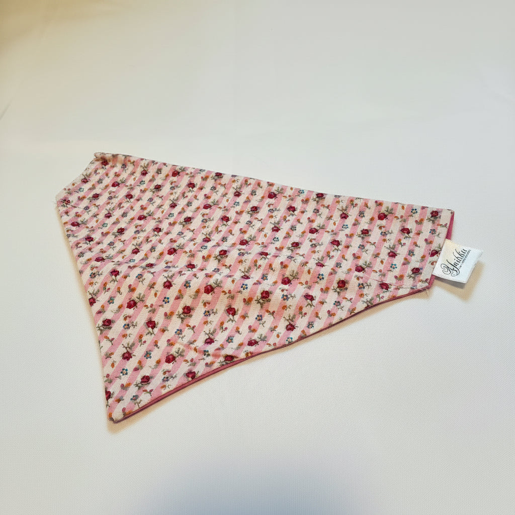 Rosy Stripes Pet Bandana