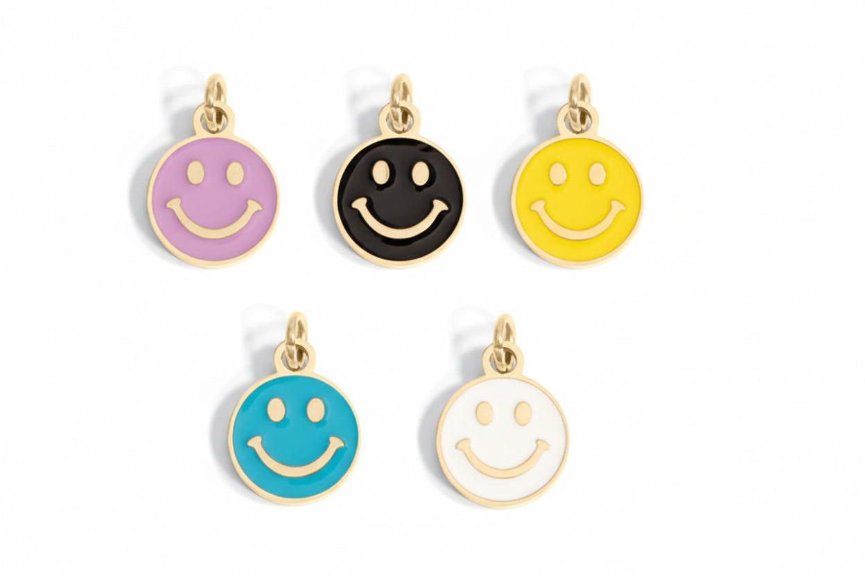 Epoxy Smiley Face Charm