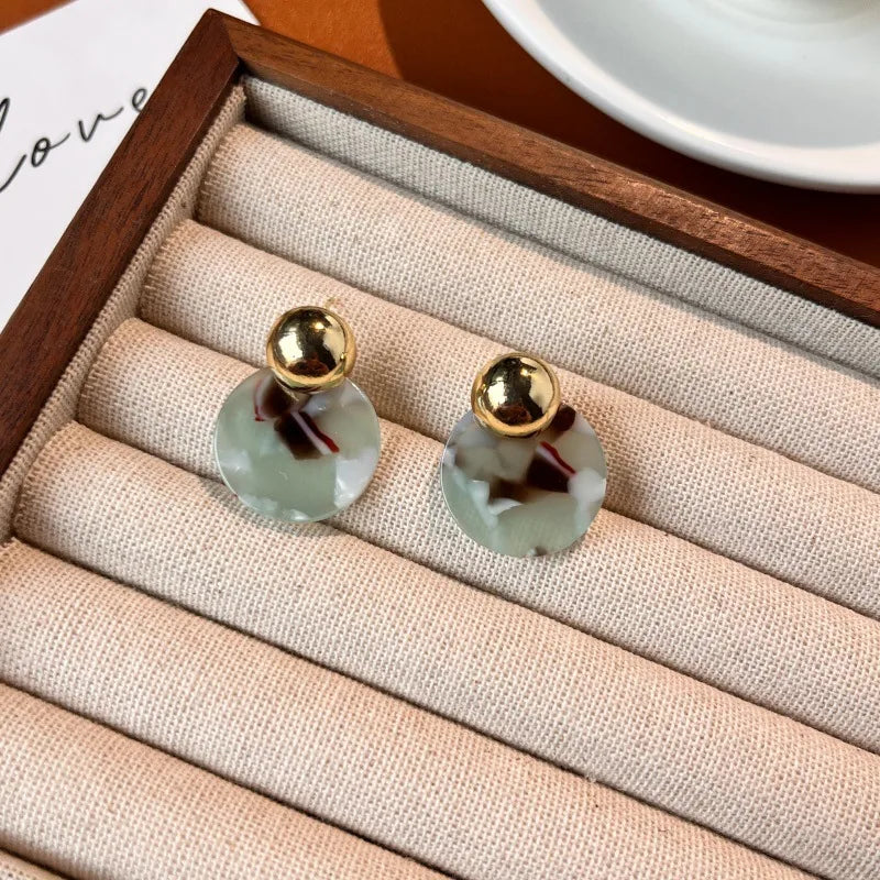 Marble Drop Earrings