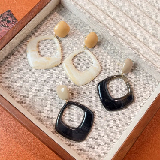 Gloss Square Earrings