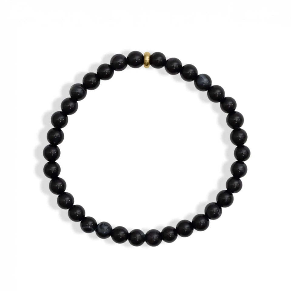 Agate Bead Men Bracelet