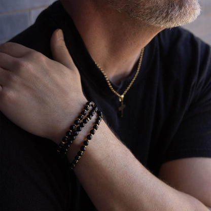 Agate Bead Men Bracelet