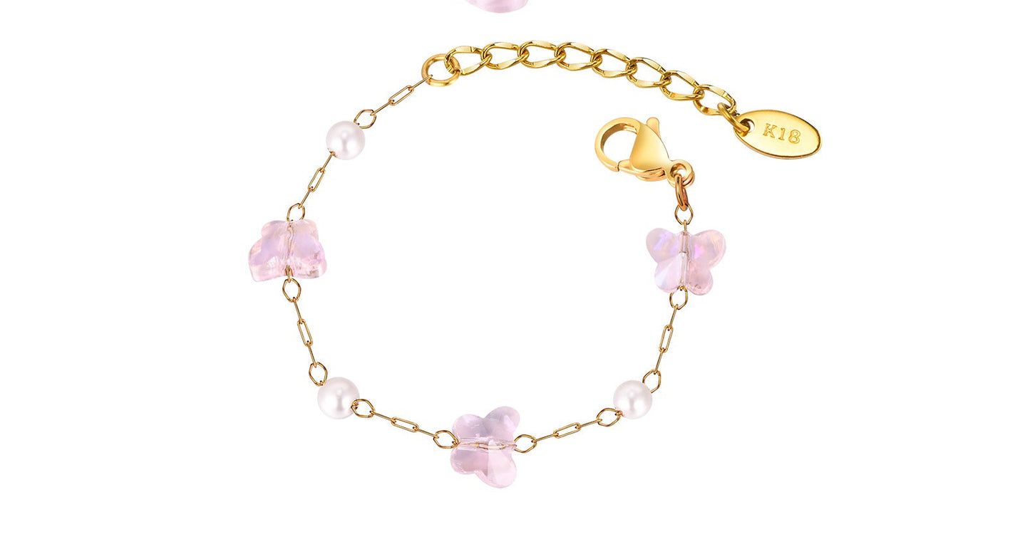 Pink Butterfly Bracelet