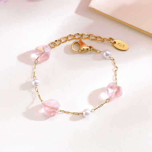 Pink Heart Bracelet
