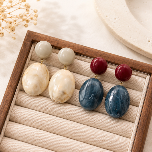 Stone Drop Earrings