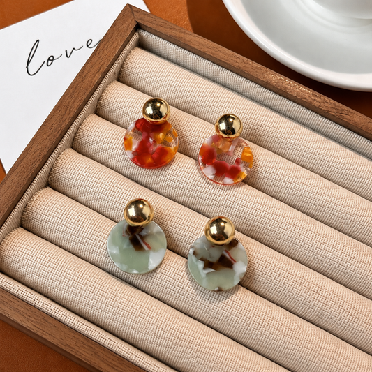 Marble Drop Earrings