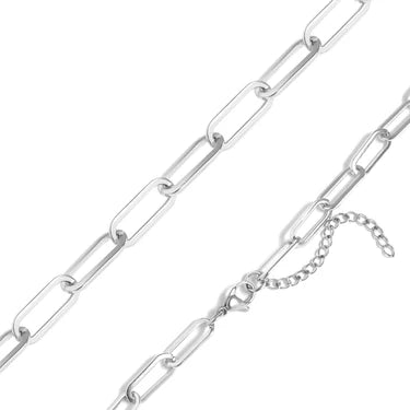 Paperclip Chain Necklace Stainless Steel