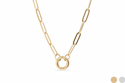 Paperclip Charm Keeper Necklace