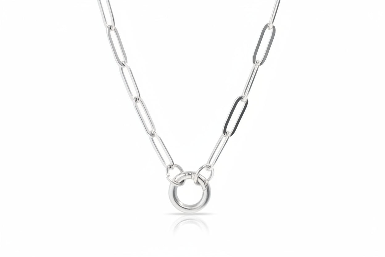 Paperclip Charm Keeper Necklace