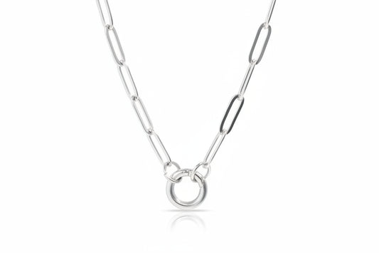 Paperclip Charm Keeper Necklace