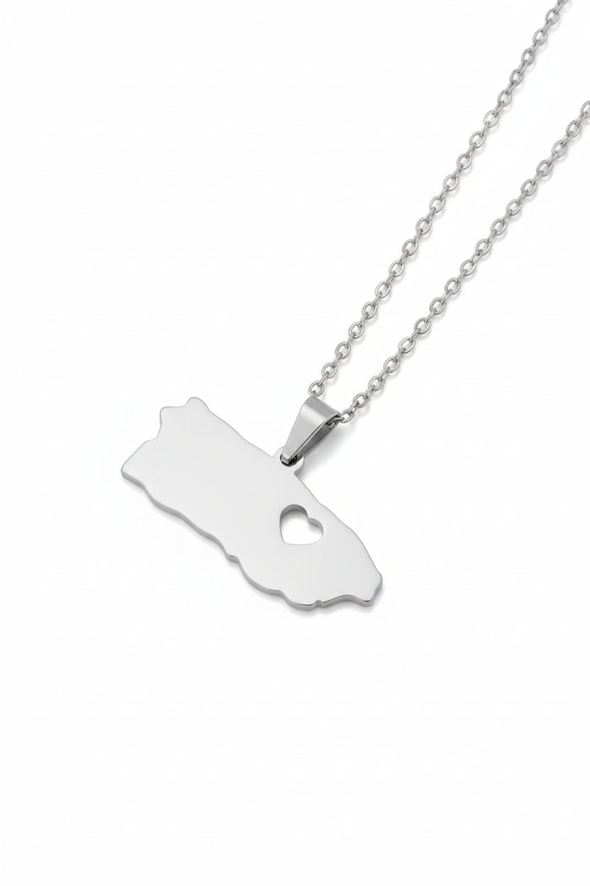 Puerto Rico Map Necklace