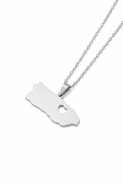 Puerto Rico Map Necklace