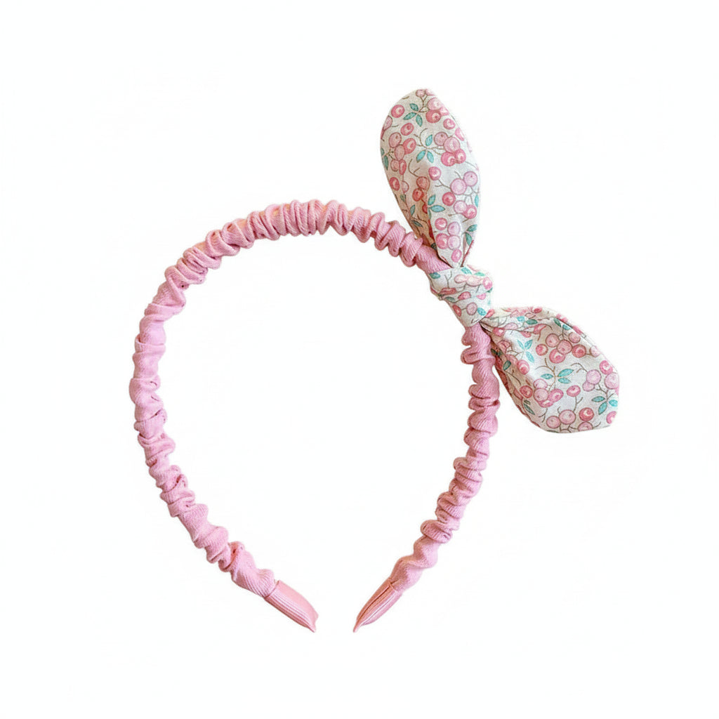 Pink bunny ears with floral design