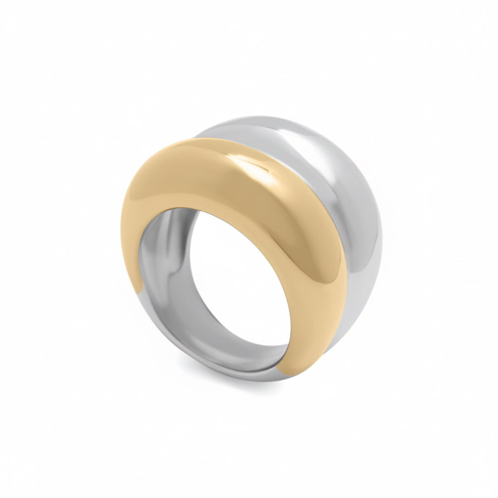 Two Tones Side by Side Ring