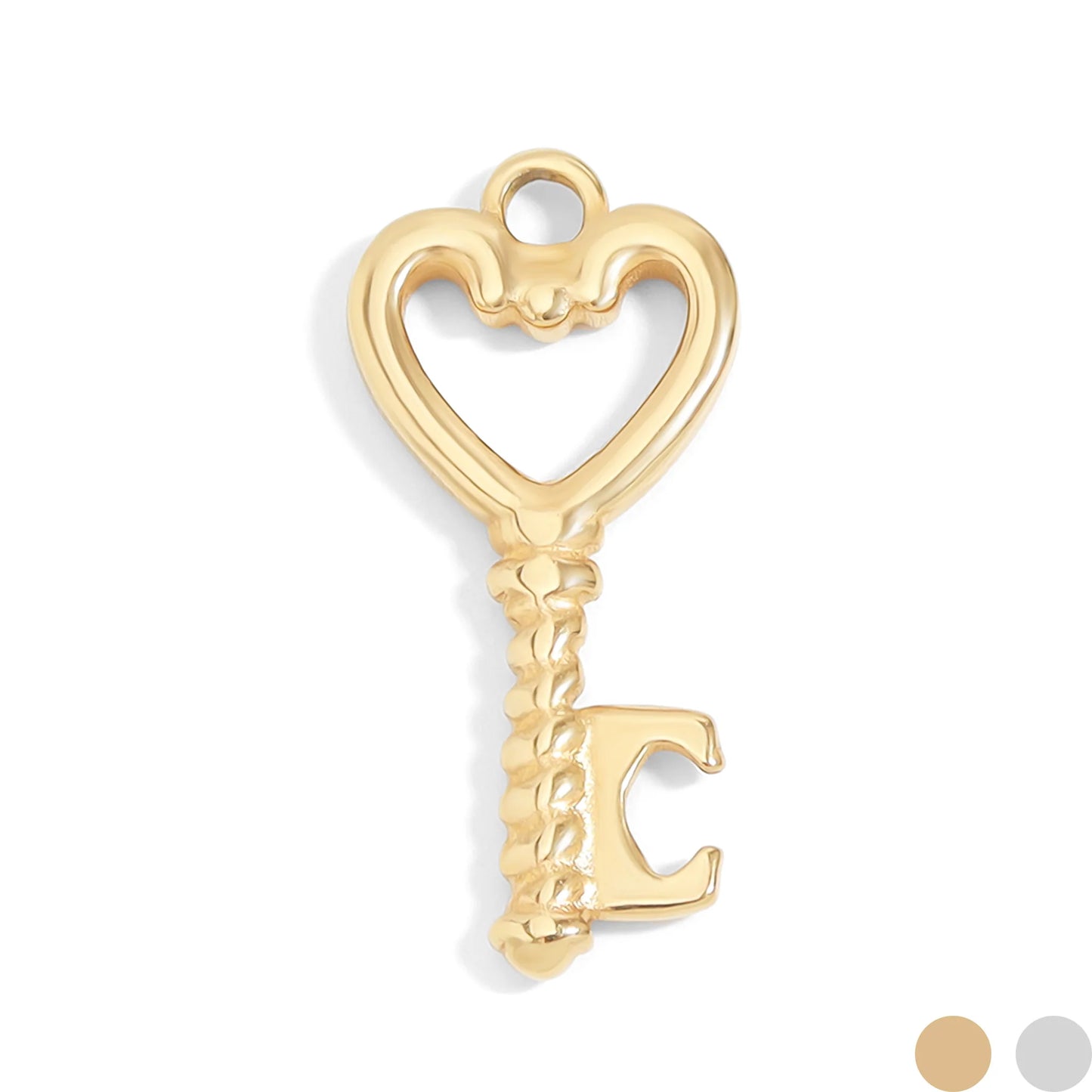 Heart Key Charm