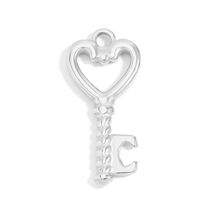 Heart Key Charm